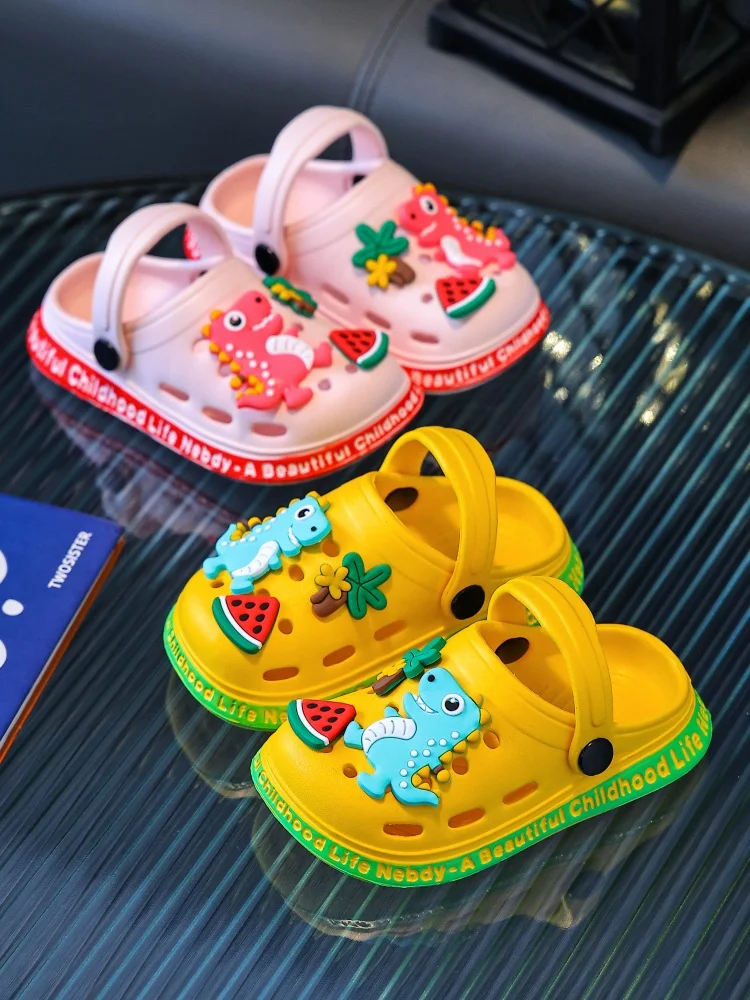 

Summer girls' cool slippers dinosaur cartoon indoor bathroom bath cute soft bottom children's slippers
