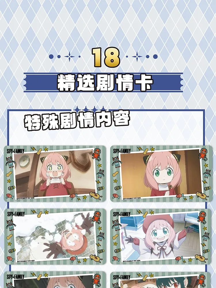 2024 Spy Family Cards Anya Forger Yor Forger Anime Character Peripheral Tcg Paper Ticket Stub Collection Cards Kids Toy Gift