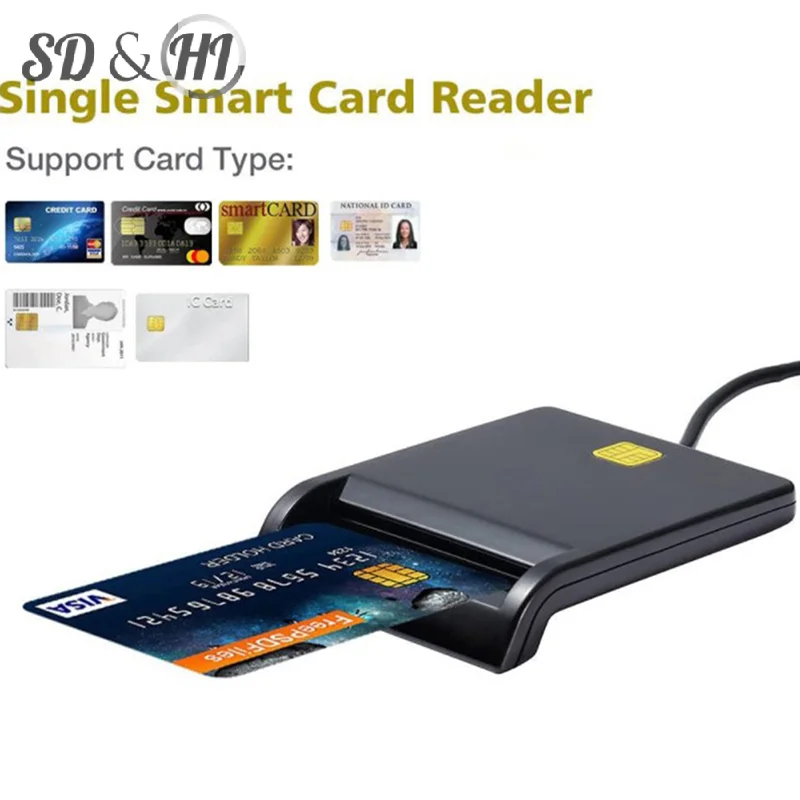 Usb Smartcard Lezer Micro Sd/Tf Geheugen Id Bank Elektronische Dnie Dni Citizen Sim Cloner Connector Adapter Id Kaartlezer