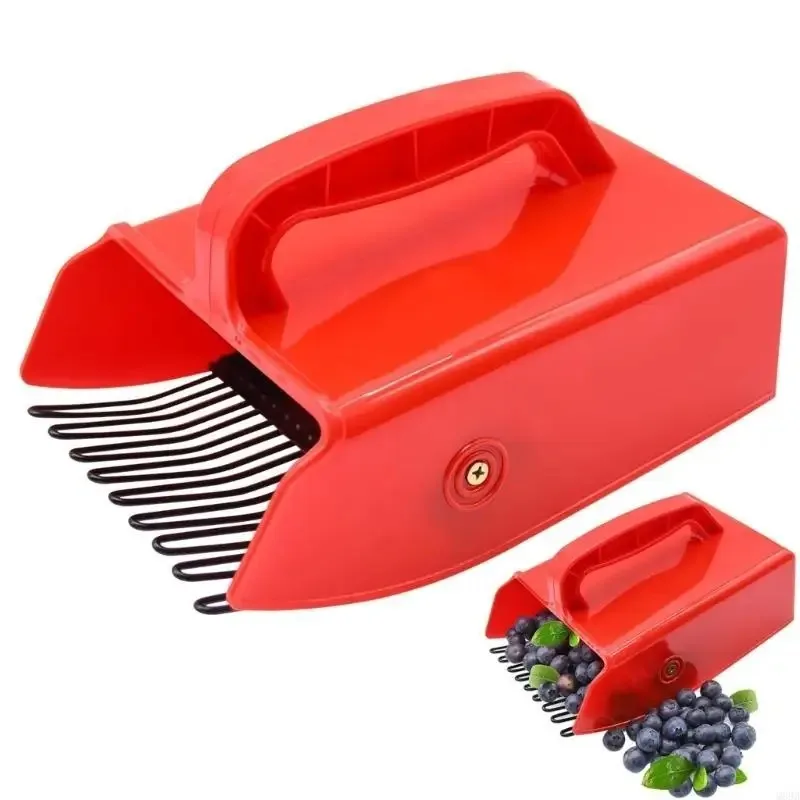 Easy-Grip Blueberry Picker Tool With Comb Teeth Portable Lightweight Handle Large Capacity Fruit Harvest Season Garden Tool