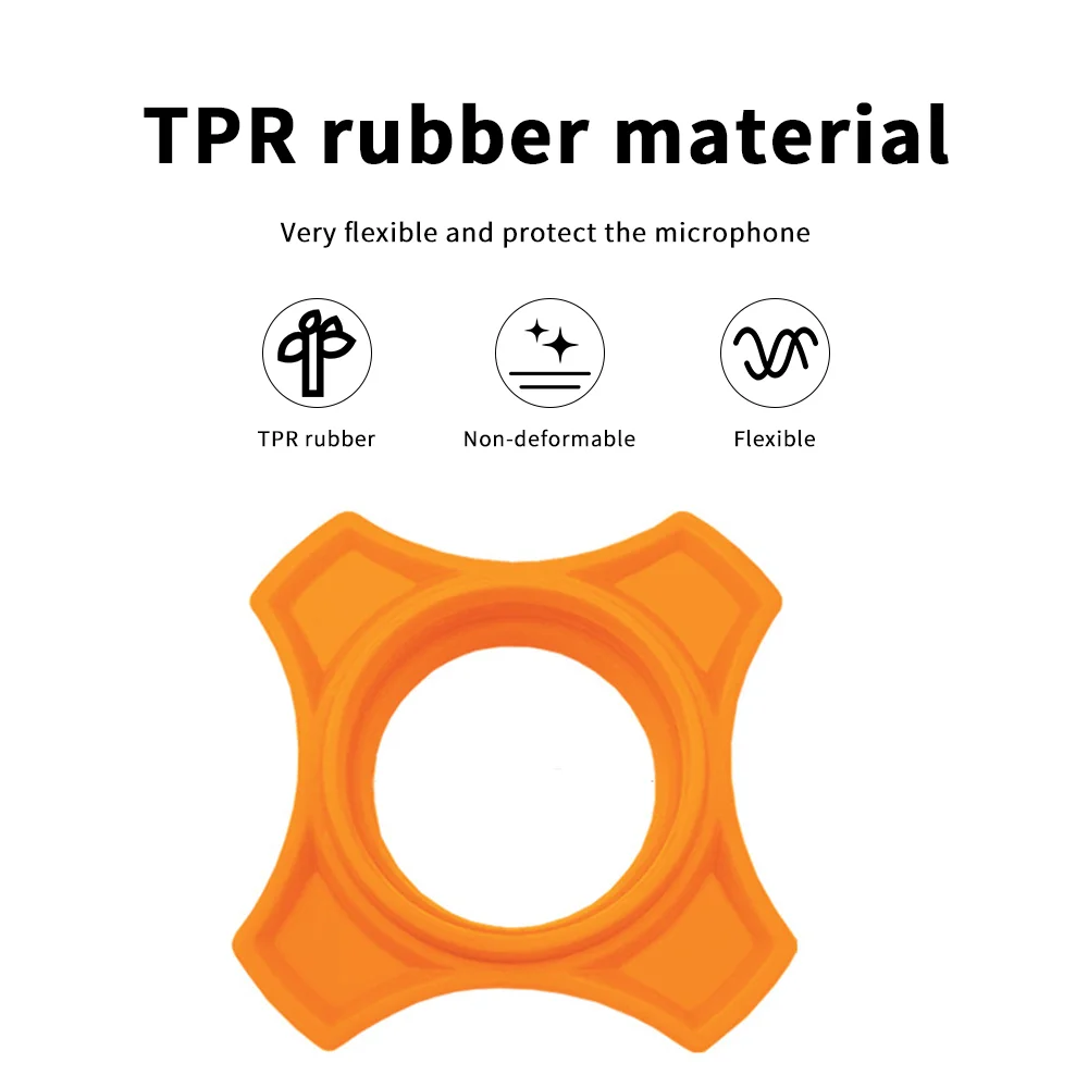미끄럼 방지 마이크 거치대 실리콘 낙하 방지 보호 슬리브, 노래방 마이크 보호 DJ 마이크 액세서리, 4 개