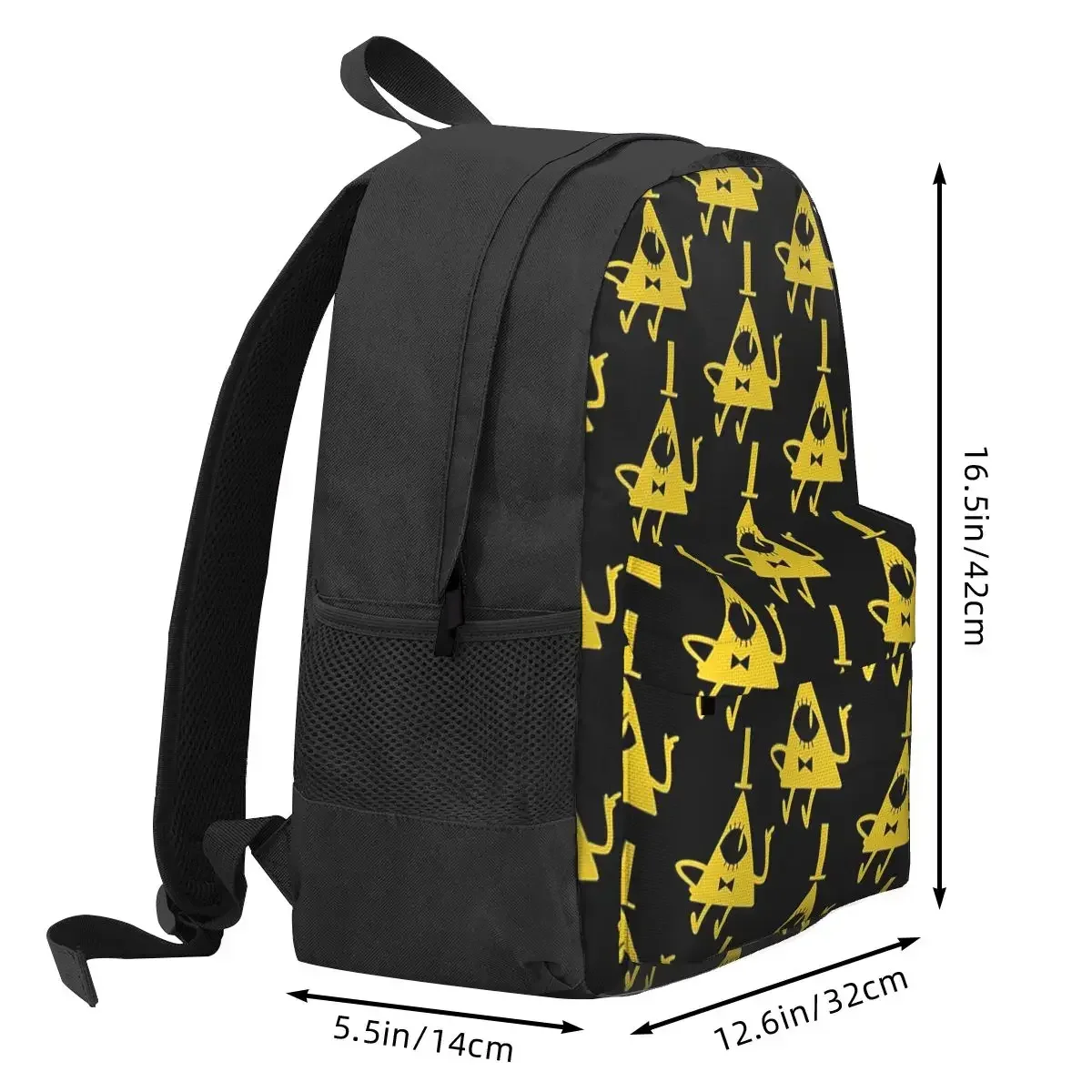 Bill Cipher Backpacks Boys Girls Bookbag Students School Bags Cartoon Kids Rucksack Travel Rucksack Shoulder Bag Large Capacity