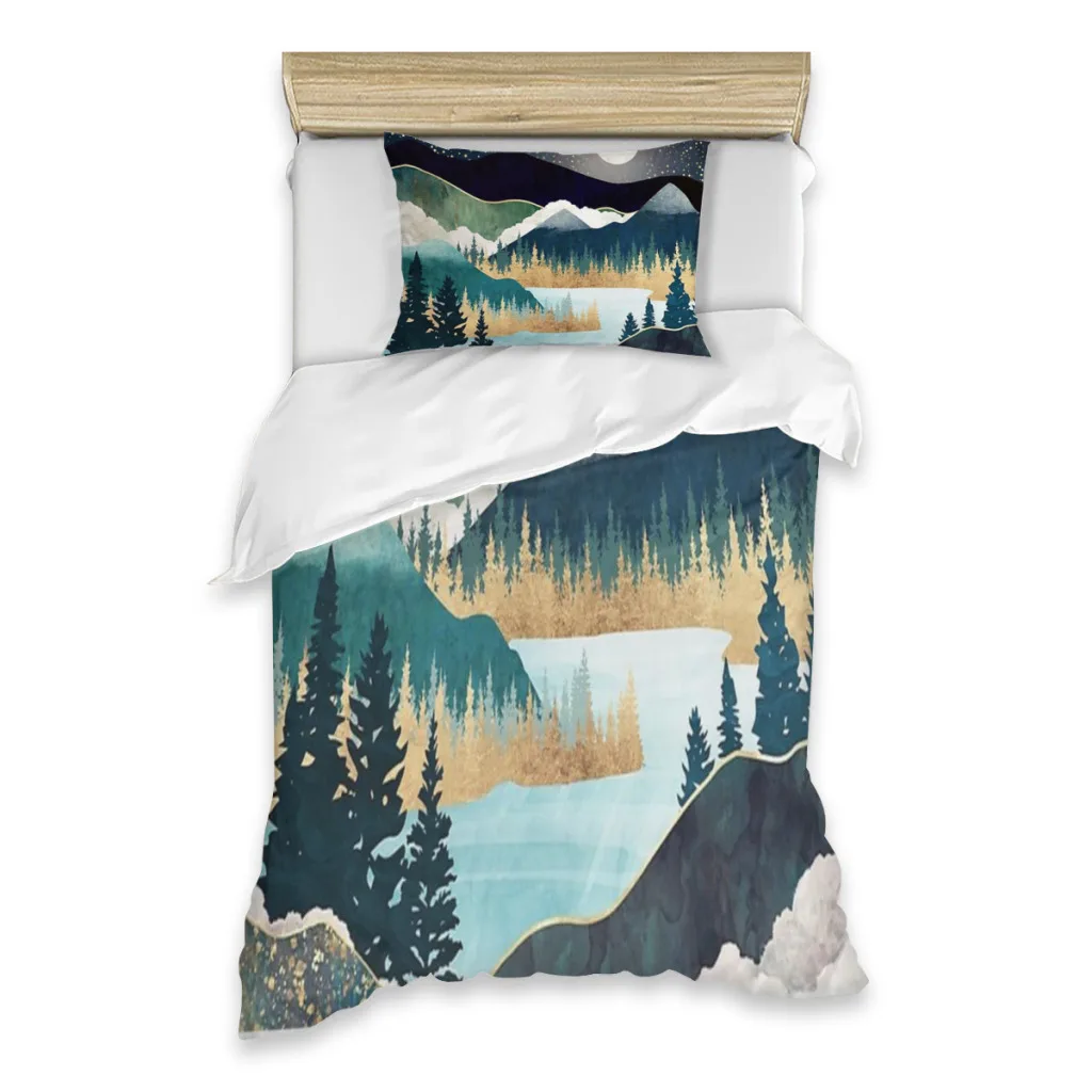 

Star Lake Single Bed Sheets Set Complete Case Single Linen Quilt Cover