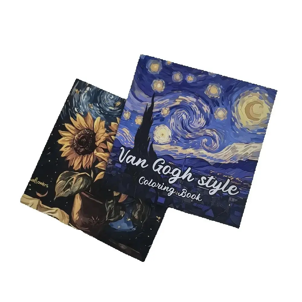 Livre de coloriage de style Van Gogh pour adultes et adolescents – Cadeau d'activité créatif et amusant pour soulager le stress pour les amateurs d'art
