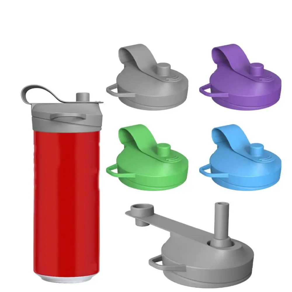 

Dustproof Soda Can Lids Leak Proof With Telescopic Straw Beverage Can Cover Silicone Reusable Can Covers For Soda