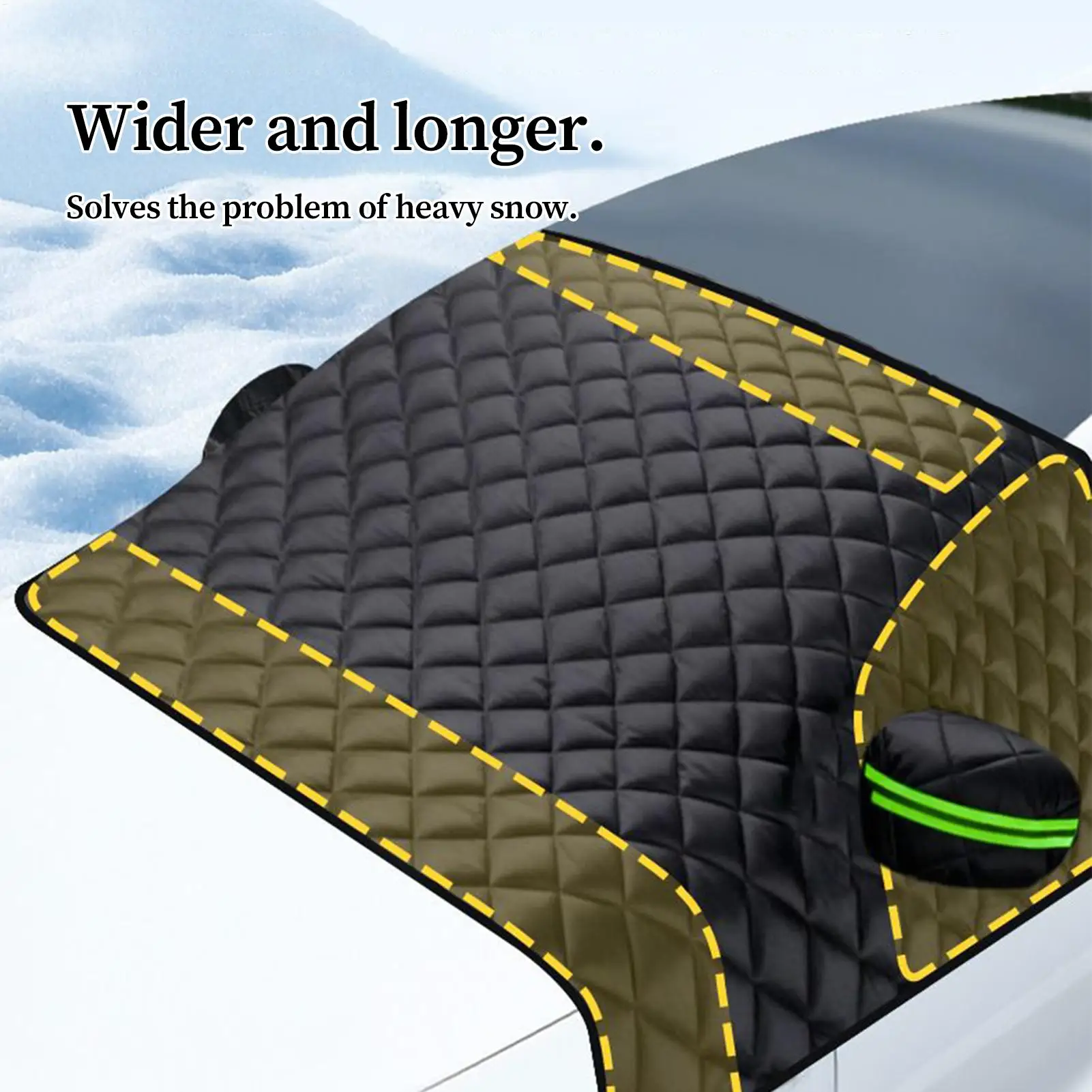Universal Thicked Car Front Windscreen Cover Car Windshield Snow Sun Shade Cover With Reflective Stripe Winter Snow Cover