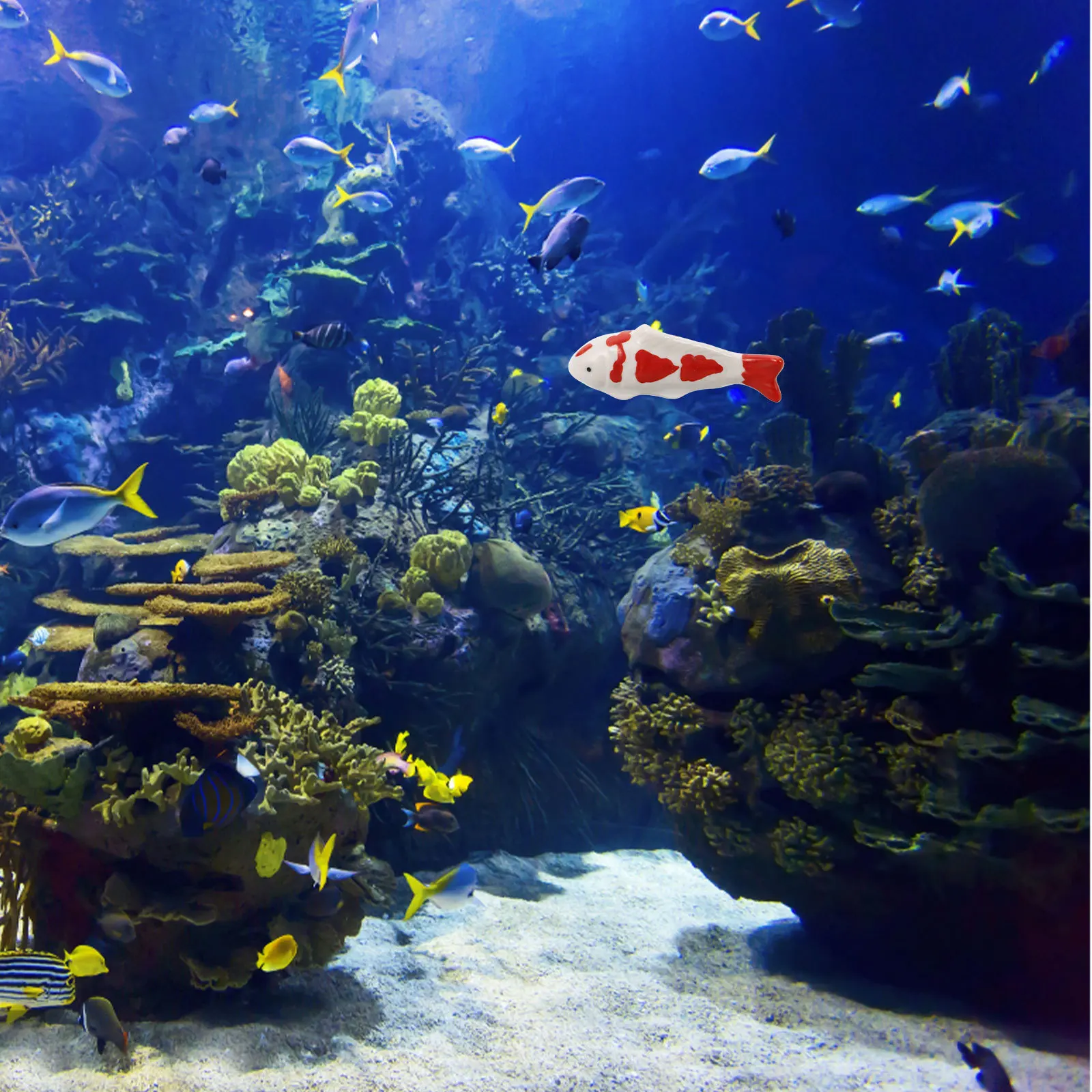 

Ceramic Floating Koi Fish Tank Decor Vibrant Floating Fish Statue for Aquarium Garden Pond Decoration Pond Decorations