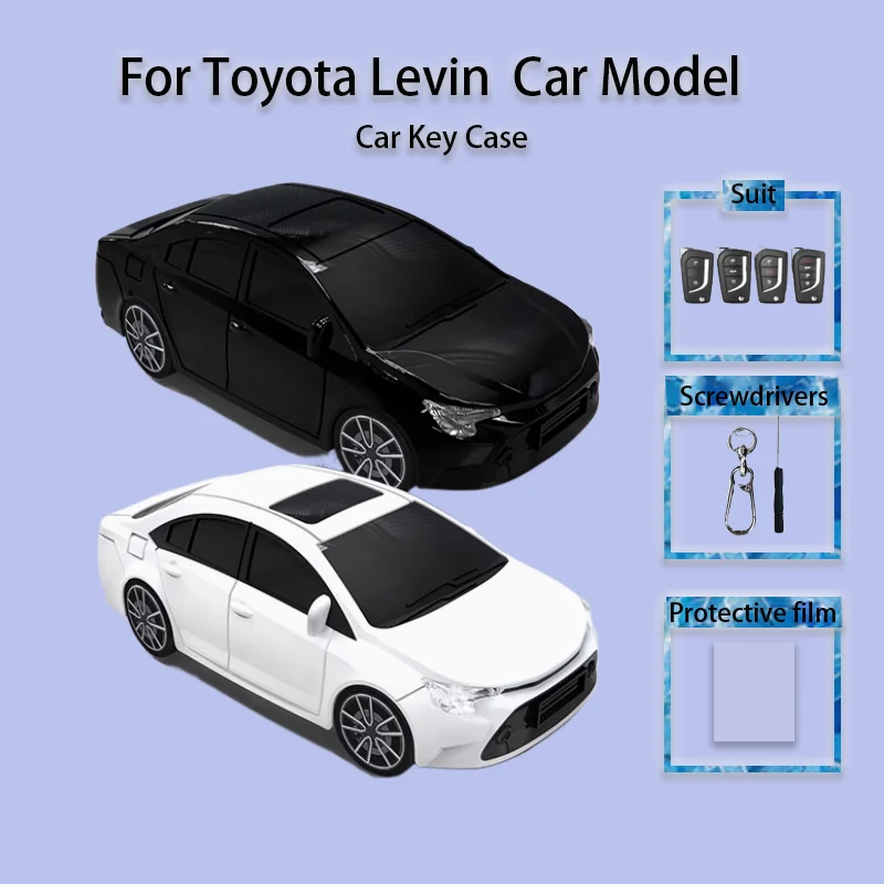 For Toyota Levin Flip Key Case Cover Car Model Remote Control 2 3 Button Fob Keychain Accessories Creative Buckle Surprise Gift