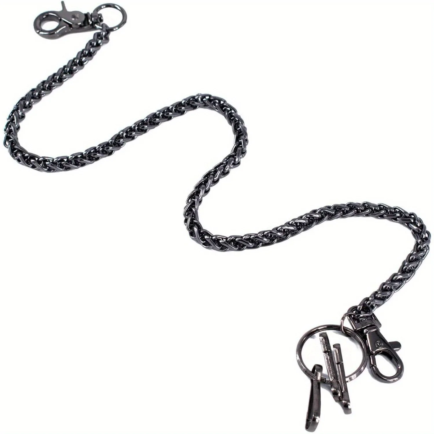 Metal Wallet Chain Pocket Keychain with Lobster Clasps Waist Jeans Chain for Keys, Men Wallet, Pants, Belt Loop, Handbag