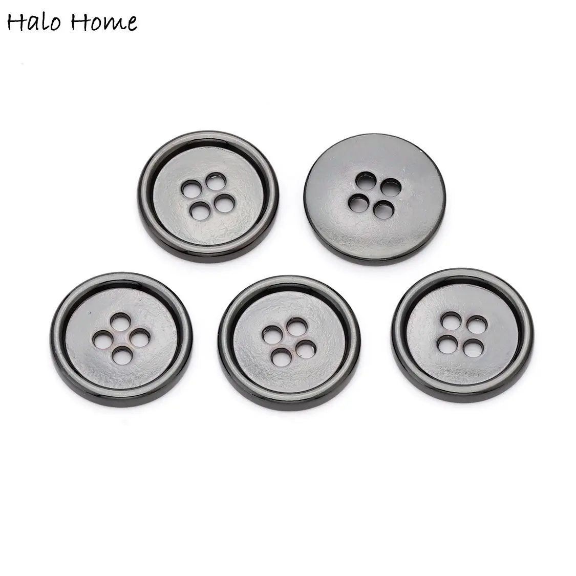 5pcs 4 Hole smooth Round Metal Buttons Sewing Scrapbooking Home Clothing Replace Handwork Crafts Accessories Decor 10-25mm