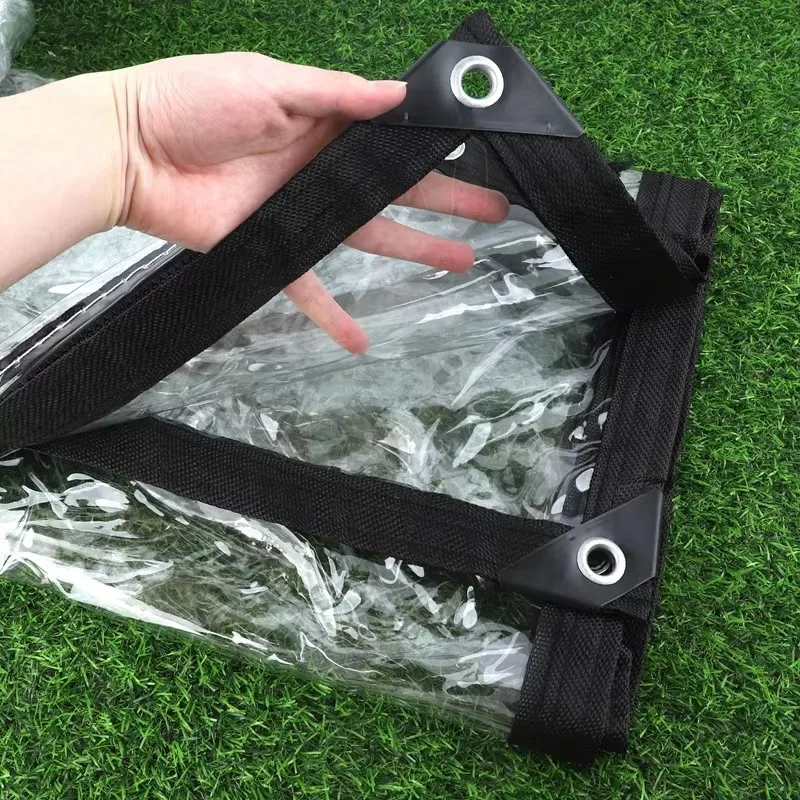 0.35MM 1m Wide Transparent PVC Tarpaulin Garden Shelters Waterproof Tent Outdoor Waterproof Awning  Clear Sturdy Waterproof