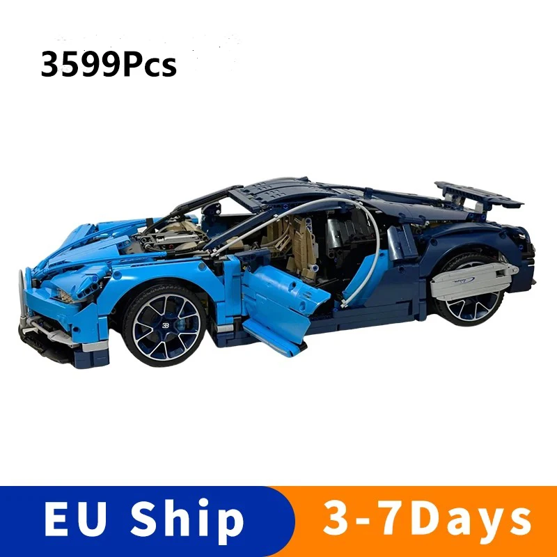 3599 pièces Blocs de construction de modèle de voiture de sport, jouets de décoration pour la maison, cadeaux de Noël et d'anniversaire pour enfants et adultes, compatibles 42083