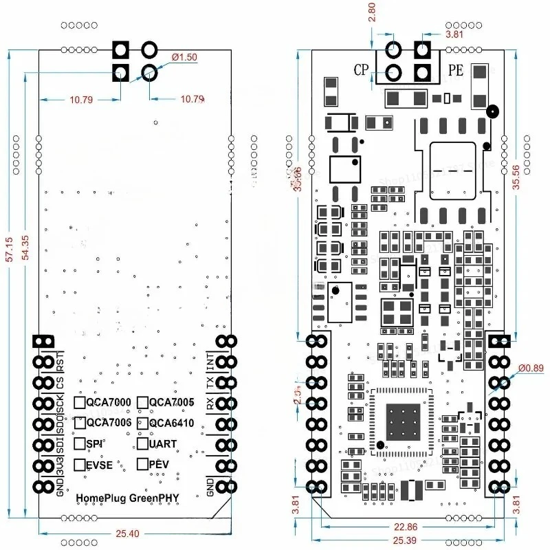 QCA7000/7005 Broadband Power Line Carrier PLC Module
