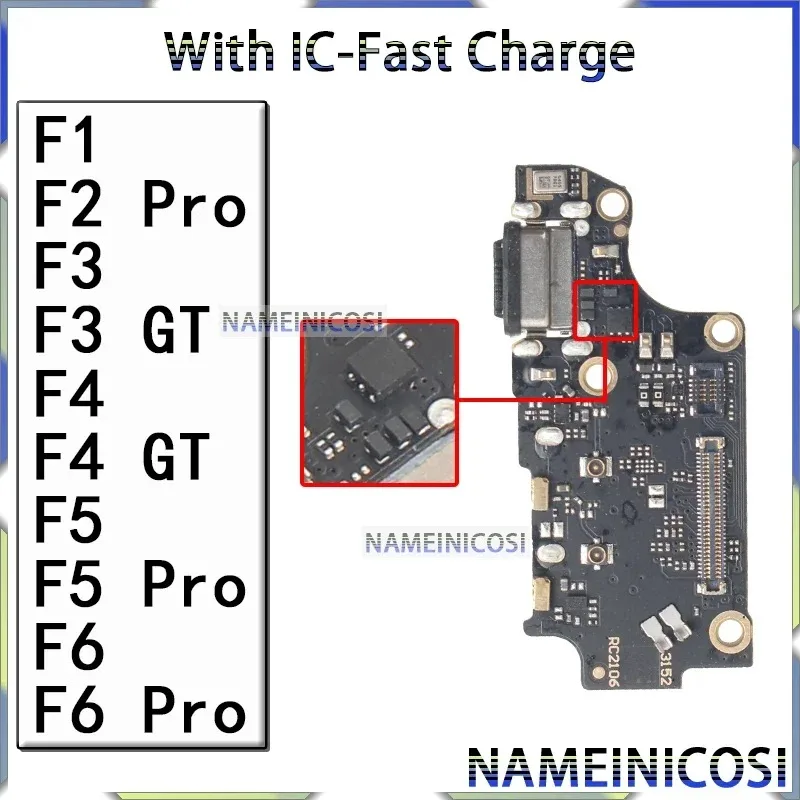 

Usb Charging Dock Connector PCB Charger Board Flex Ports Module for Xiaomi Poco F5 F6 F4 Gt Pro F1 F2 F3