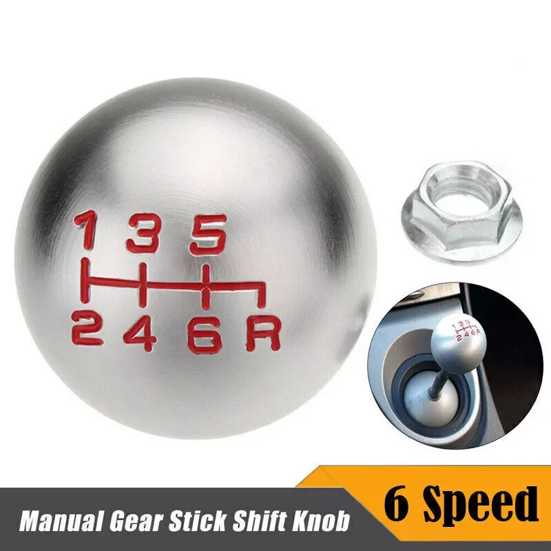 

Manual Gear Shift Knob Aluminum 6 Speed+R Ball Shape Fit For Honda Civic Shifter Knob Car Accessor