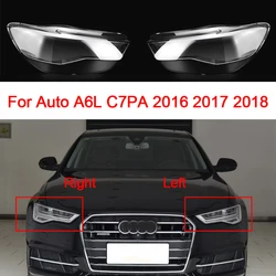 For Audi A6 A6L C7 2016 2017 2018 Car Headlamp Shade Transparent  Headlight Cover Shell Lens Plexiglass Original Lampshade
