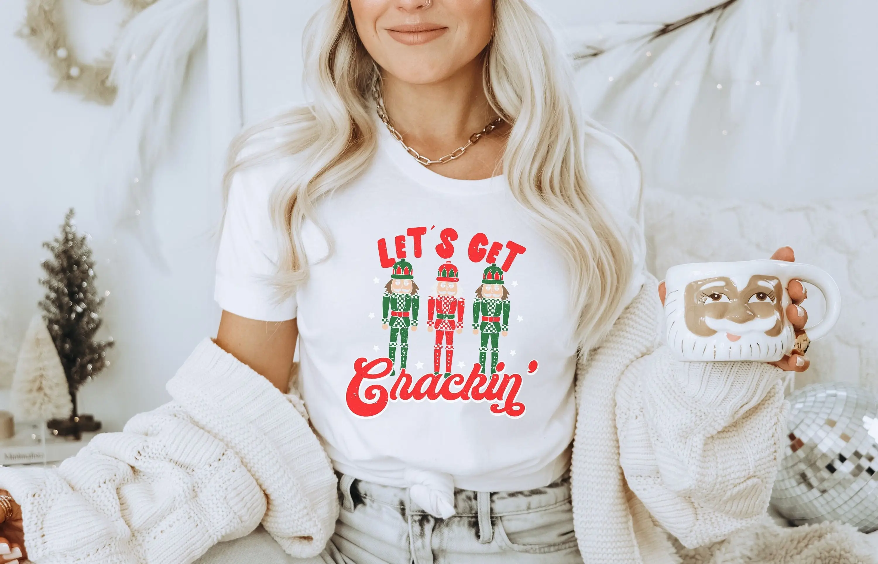 Christmas T Shirt Sweater Ugly Funny SweaT Secret Santa White Elephan Comfort Colors