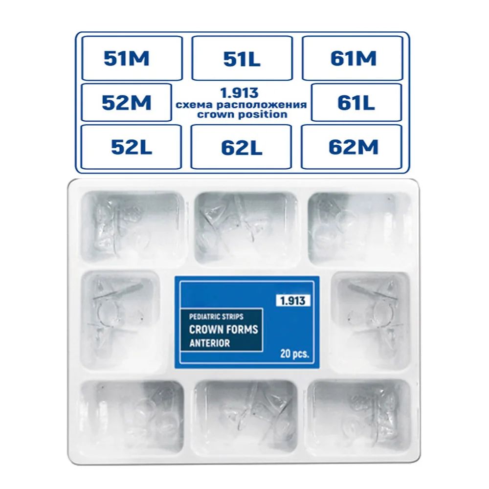 Dental 1.913 Pediatric Strips Crown Forms Anterior Transparent Crowns Child Deciduous Adult Posterior Crowns Russia
