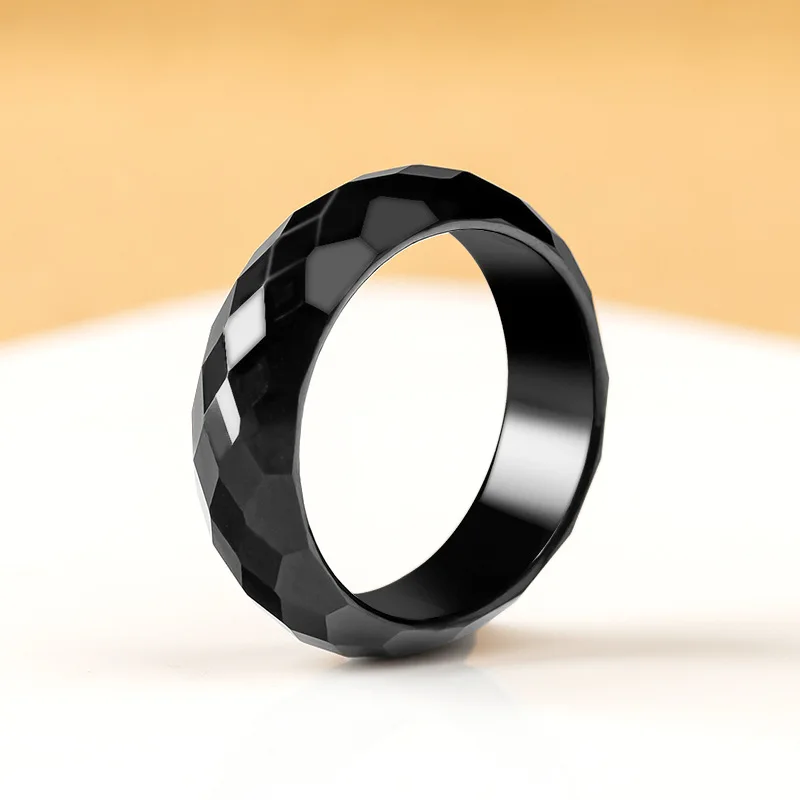 Inner Diameter 16mm-21mm Natural Dark Jade Ring Women's and Men's Black Jadeite Gifts Fine Gemstone Jewelry Drop Shipping