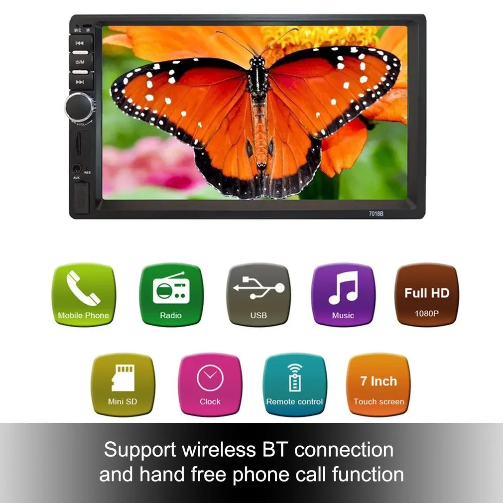 7Inch 2 DIN Car Multimedia MP5 Player with Digital Touch Screen Double USB FM MP5 Player FM Stereo Radio Dropshipping Hot