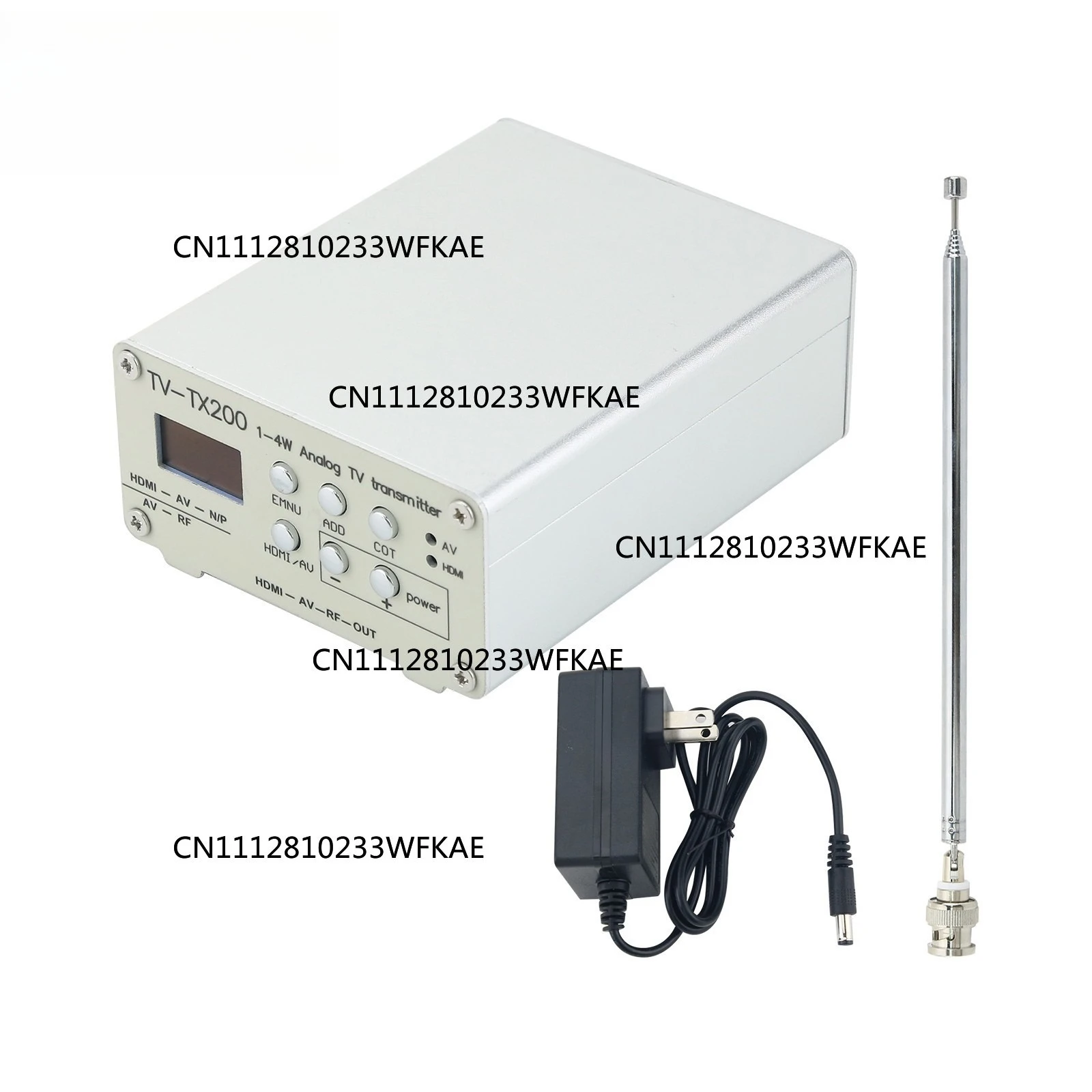 For HamGeek TV-TX200 VHF/UHF Analog TV Transmitter Supports HD/AV Input Analog Signal Transmitter with Retractable Antenna