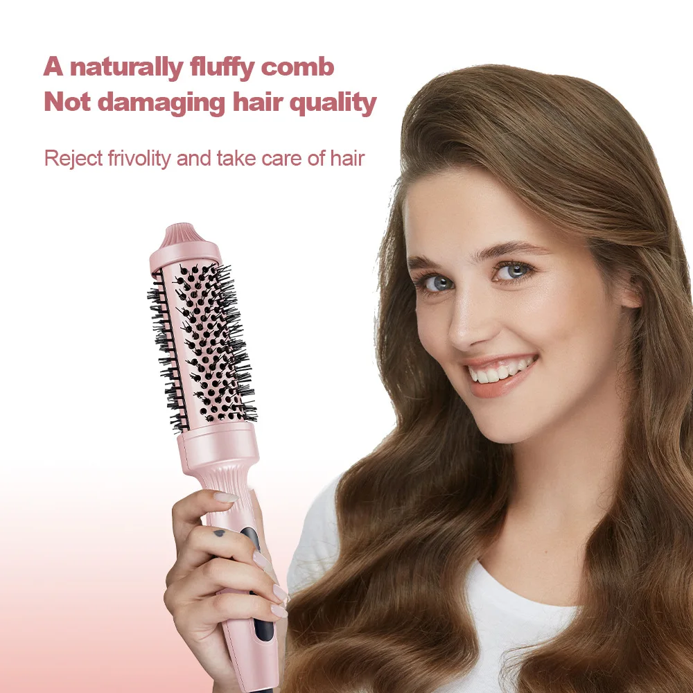 

Dual Voltage Ionic Thermal Brush For Curling And Straightening 6 Temperature Settings & LED Digital Display Hot Air Styler