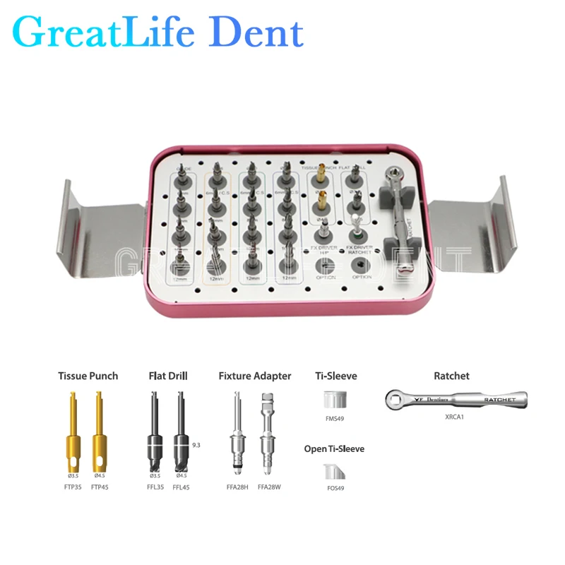 

GreatLife Dent 100% Original Dentium Dental Guide Drill Positioning Guide Kit One Kit Surgical Guide Kit Implant Dentium