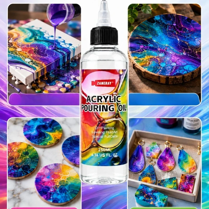 Fluid Art Canvas Board - Acrylic Pouring Medium Fluid Art Auxiliary