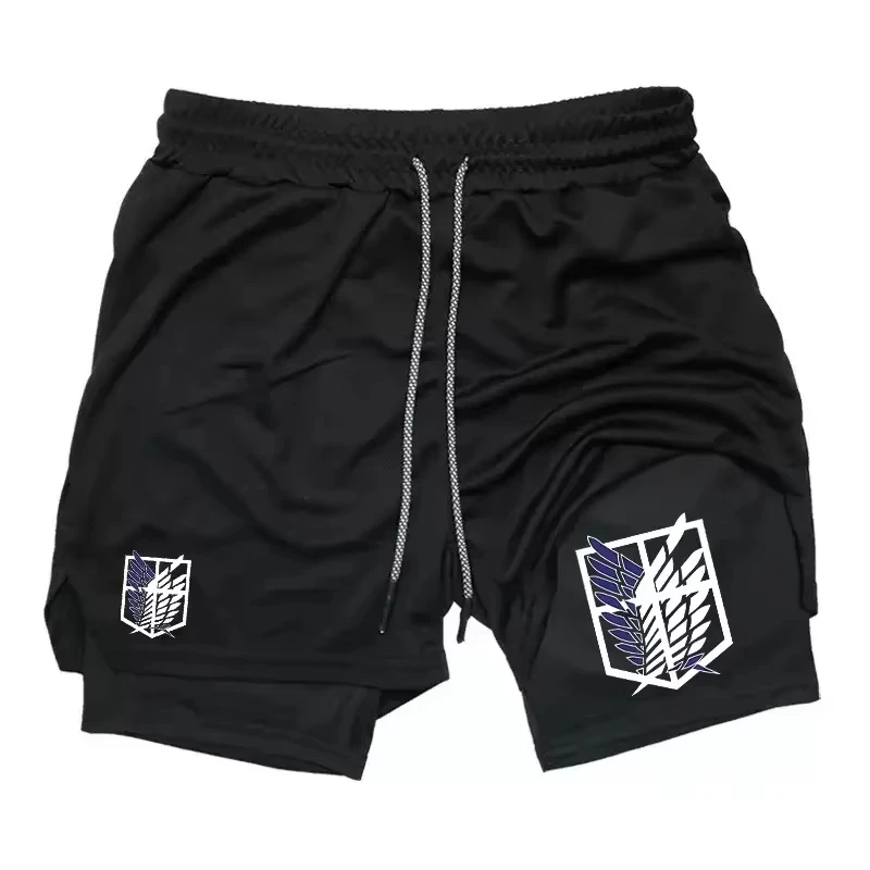 

2026 New Two-in-One Sports Shorts, Men's Sportswear Breathable and Casual Double-Layer Basketball Shorts M-3XL