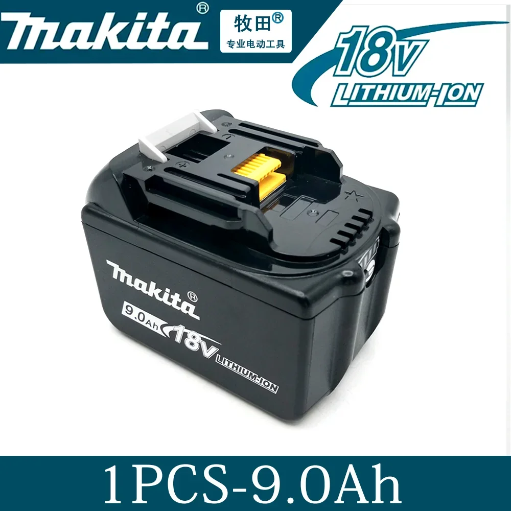 بطارية ماكيتا الأصلية 9.0Ah 18V بطارية قابلة للشحن، أداة كهربائية BL1830 BL1840、BL1850、BL1860B、 بطارية ليثيوم ماكيتا 18 فولت