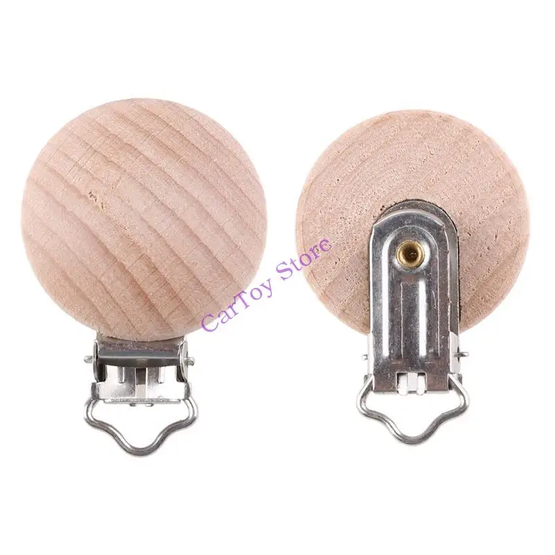 

634F 20pcs/lot Wooden Nipple Clip Wooden Pacifier Clip Diy Dummy Clip Chains Baby Teether Soother Clasp