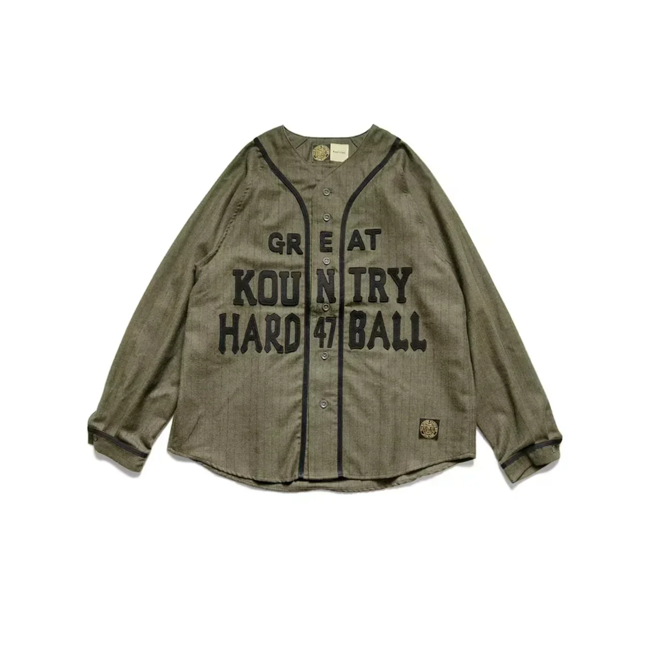 

23SS KAPITAL Hirata Kazuhiro Japanese Wool Blend Custom Woven Striped Letter Shirt Jacket Men New