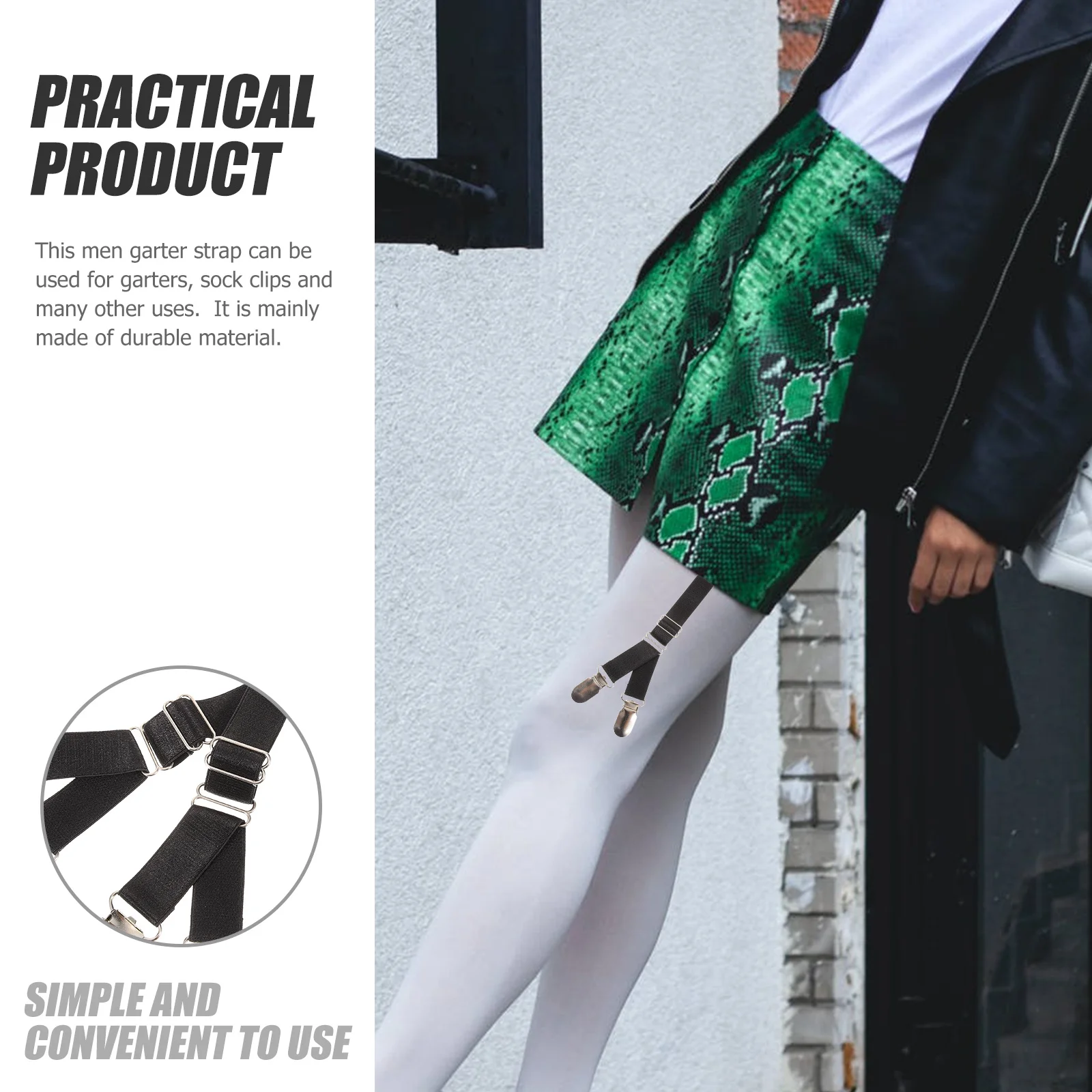 

2Pcs Soft Comfortable Sock Clamp Adjustable Shirt Keeper Duckbill Clip Garters Strap Non-Slip Sock Buckle Shirt Keeper