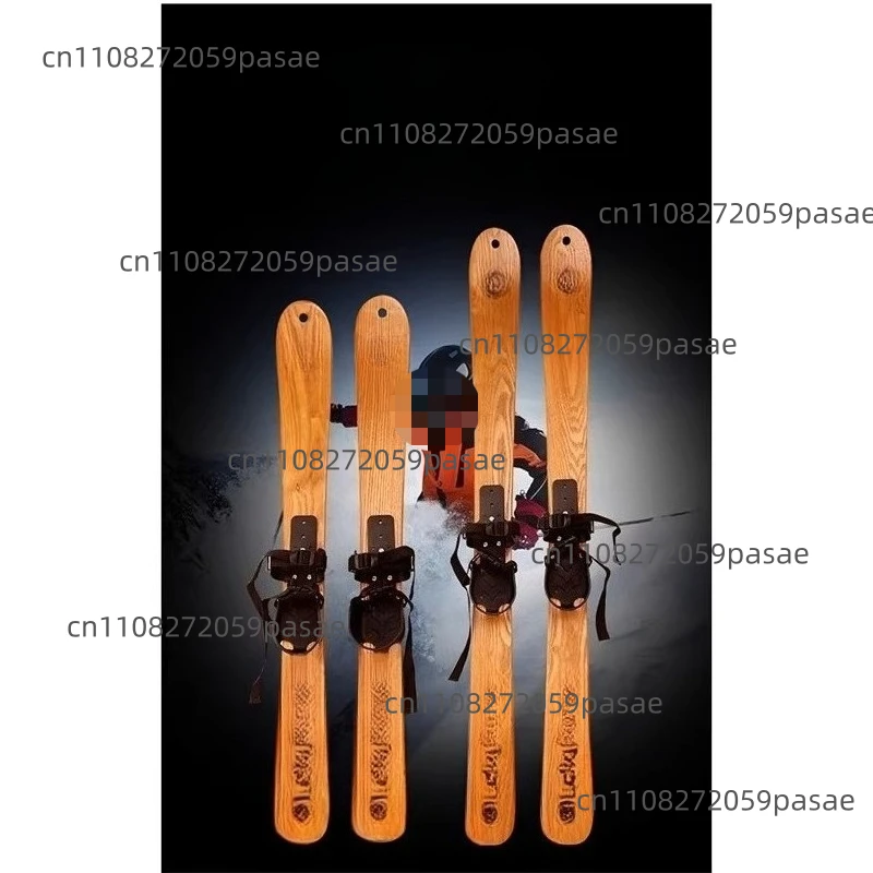 Adults Fashion Wooden Ski Skis Original Wooden Snowboards Sleigh