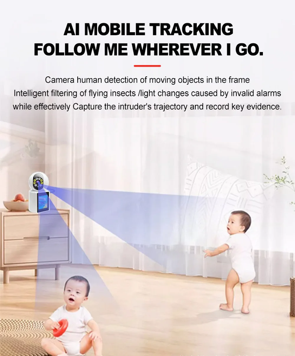 Imagem -06 - Indoor Câmera de Vigilância ip 1080p hd Video Call Baby Elder Pet Monitor Vídeo 2-way 360 ° Pan Tilt Home Security