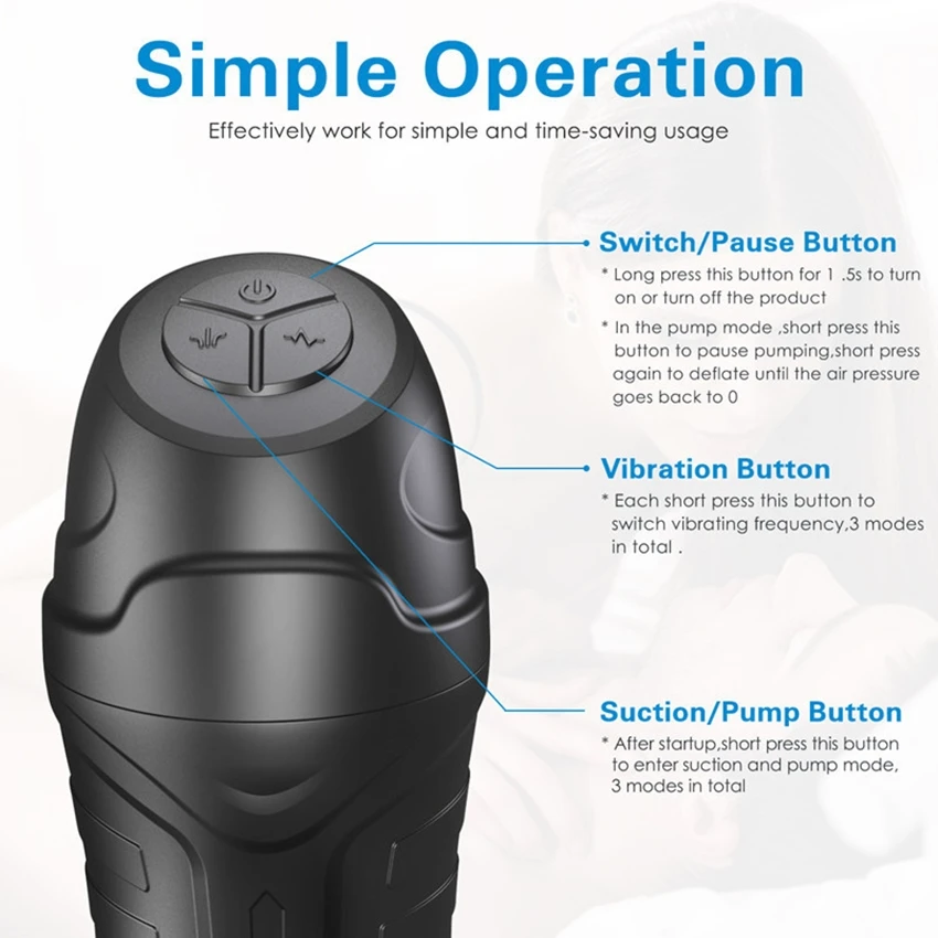 Automatic Male Sucking Vibration Masturbator Cup Blowjob Penis Pump Sex Toys for Men Pocket Pussy Realistic Vaginal Adult Goods