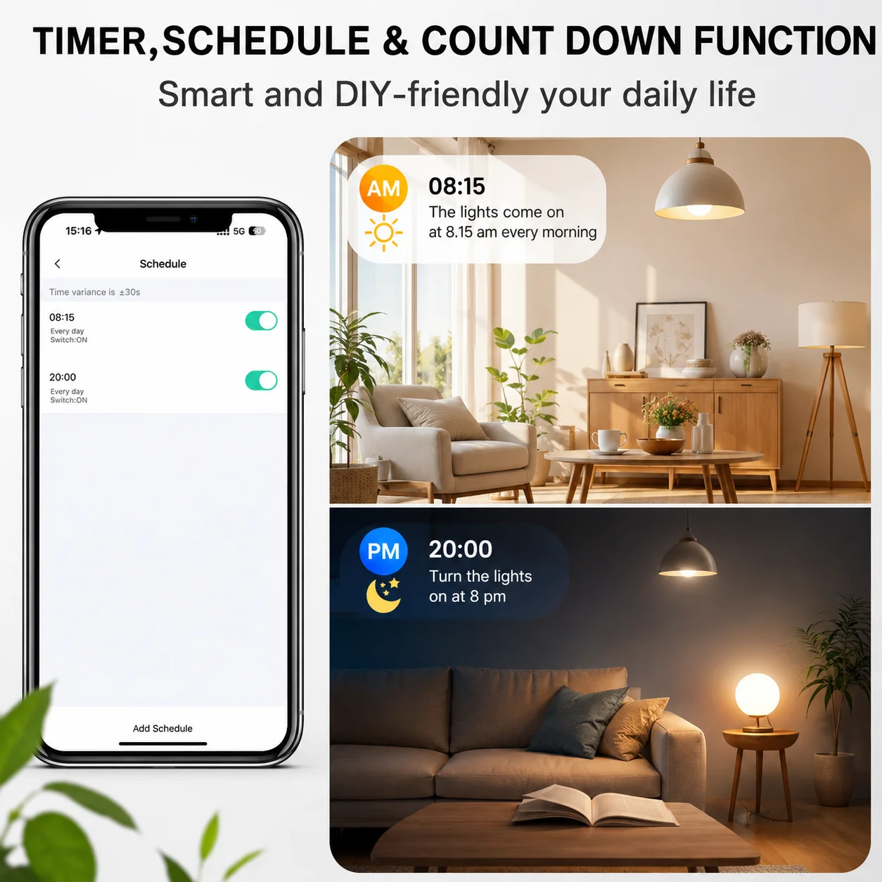 Smart Touch Dimmer Switch Neutral Wire Required,WiFi APP Remote Voice Control Timer Schedule Countdown,Split Quick Installation