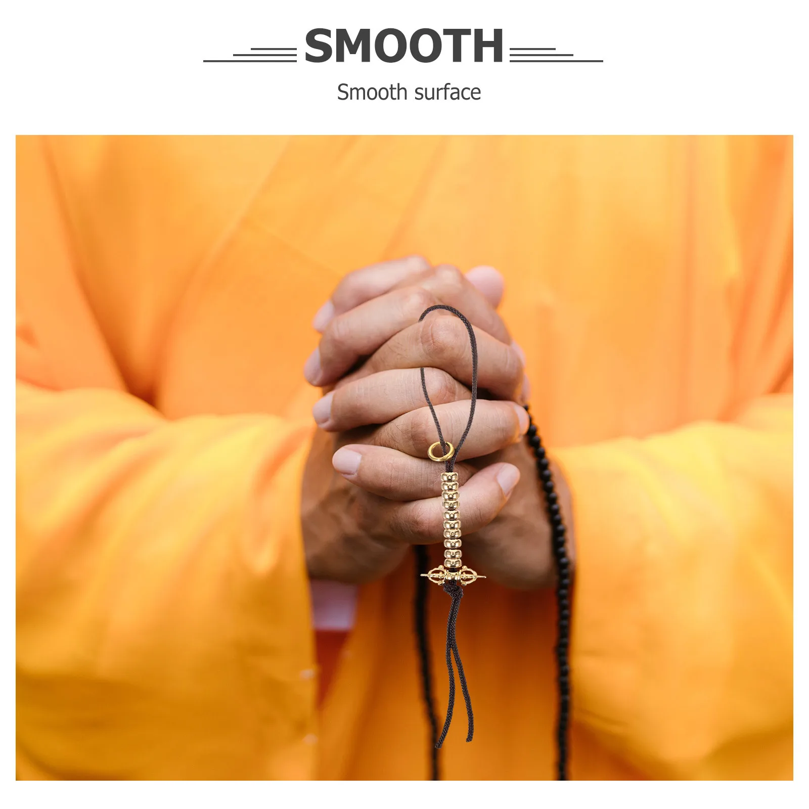 

2Pcs Stylish Buddha Bead Counter Metal Rope Material Resistant to Falling DIY Supply for Praying Buddha Beads Counter