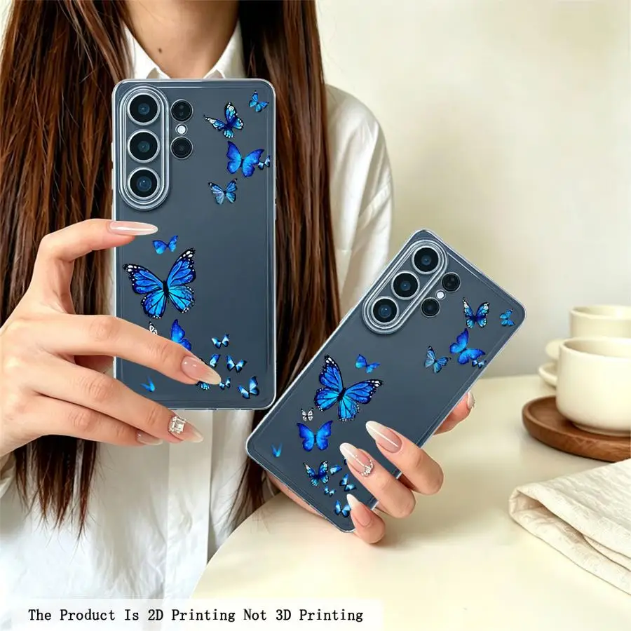 Floating Gradient Butterfly Phone Cover Case for Samsung Galaxy S26 Ultra S24 S23 Ultra S20 Plus Note 20 Ultra 10 S23Ultra S22