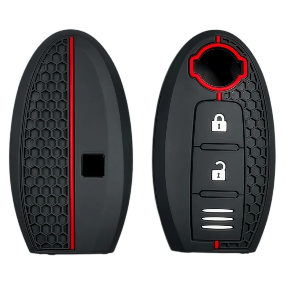 Silicone 2 Button Car Key Case Cover For Nissan Qashqai Pulsar Note Tiida Wingroad NV200 Leaf Cube March 370Z Micra Juke F15