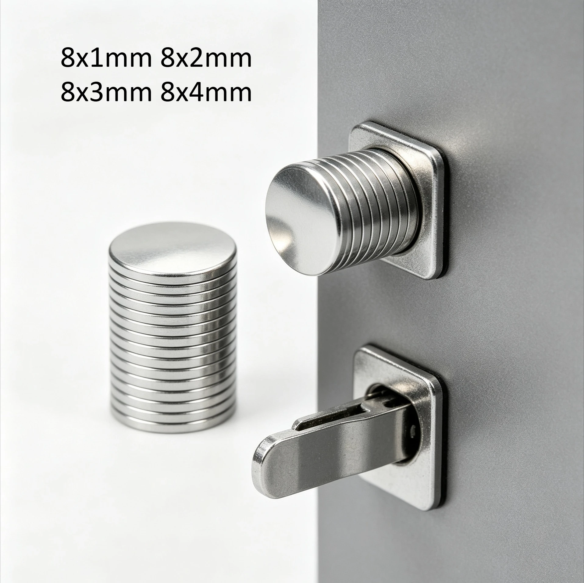 8x1mm 8x2mm 8x3mm 8x4mm Round Neodymium Magnets Strong Permanent NdFeB Magnets For Fridge DIY Craft Education
