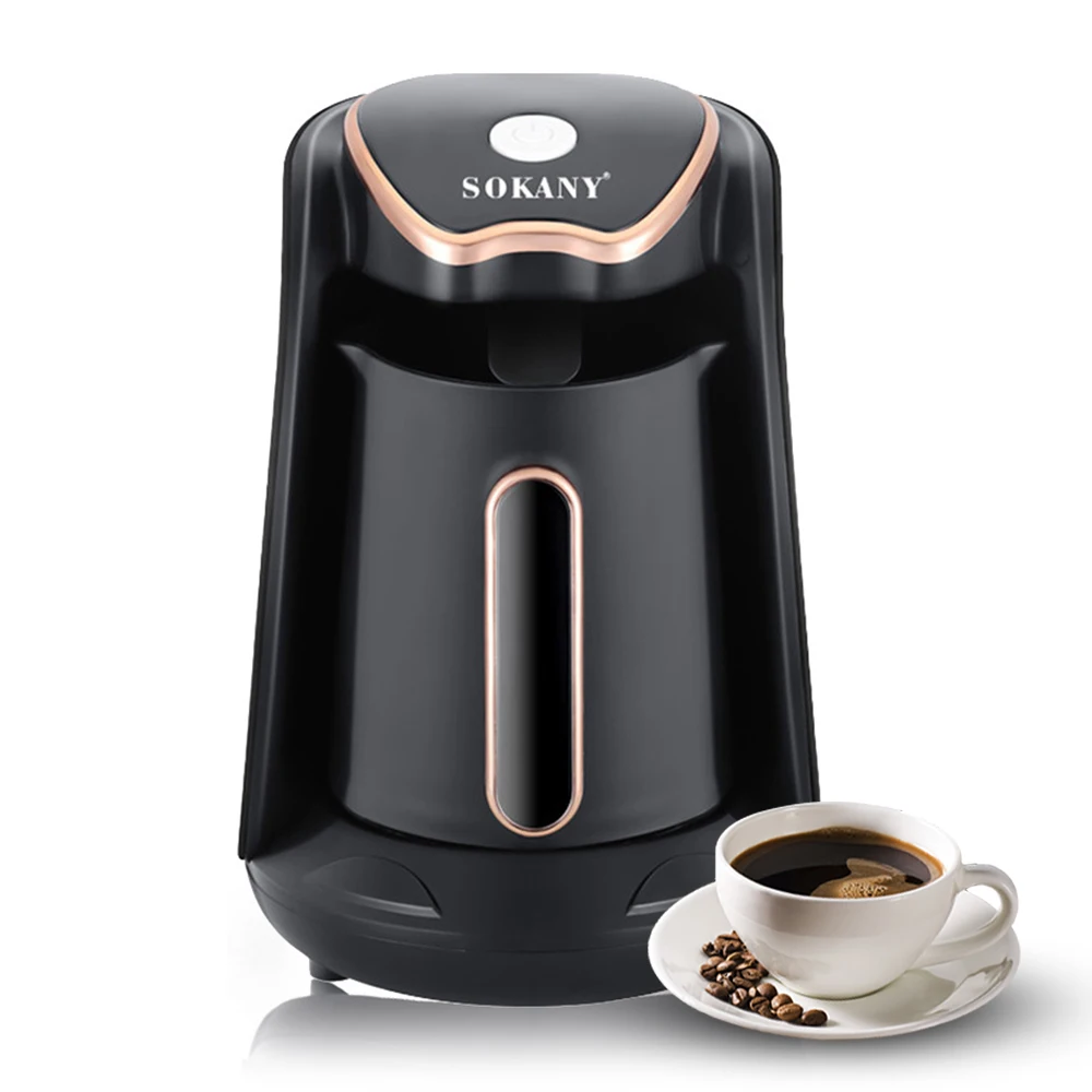 SOKANY Electric Turkish Coffee Maker Machine with 250ml/1 Cup Coffee Pot Single Serve Espresso Maker 600W Heating Coffee