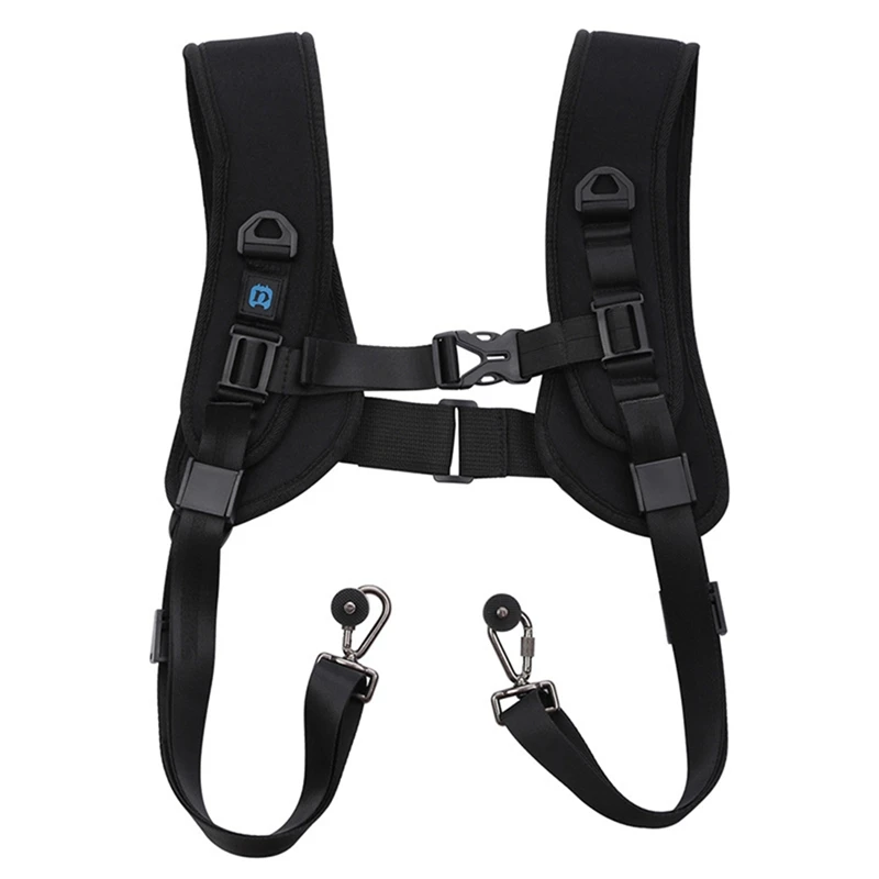 PULUZ DSLR Camera Dual Shoulder Strap Harness Soft Padded Decompression Foam Adjustable Belt  With Quick Release