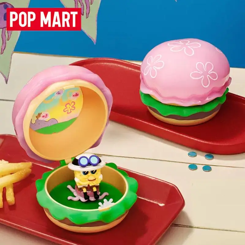 POP MART SpongeBob Krabby Patty Bestsellers Series Mystery Box Genuine Blind Box Guess Toys Bag Ornament Figurines Home Decor