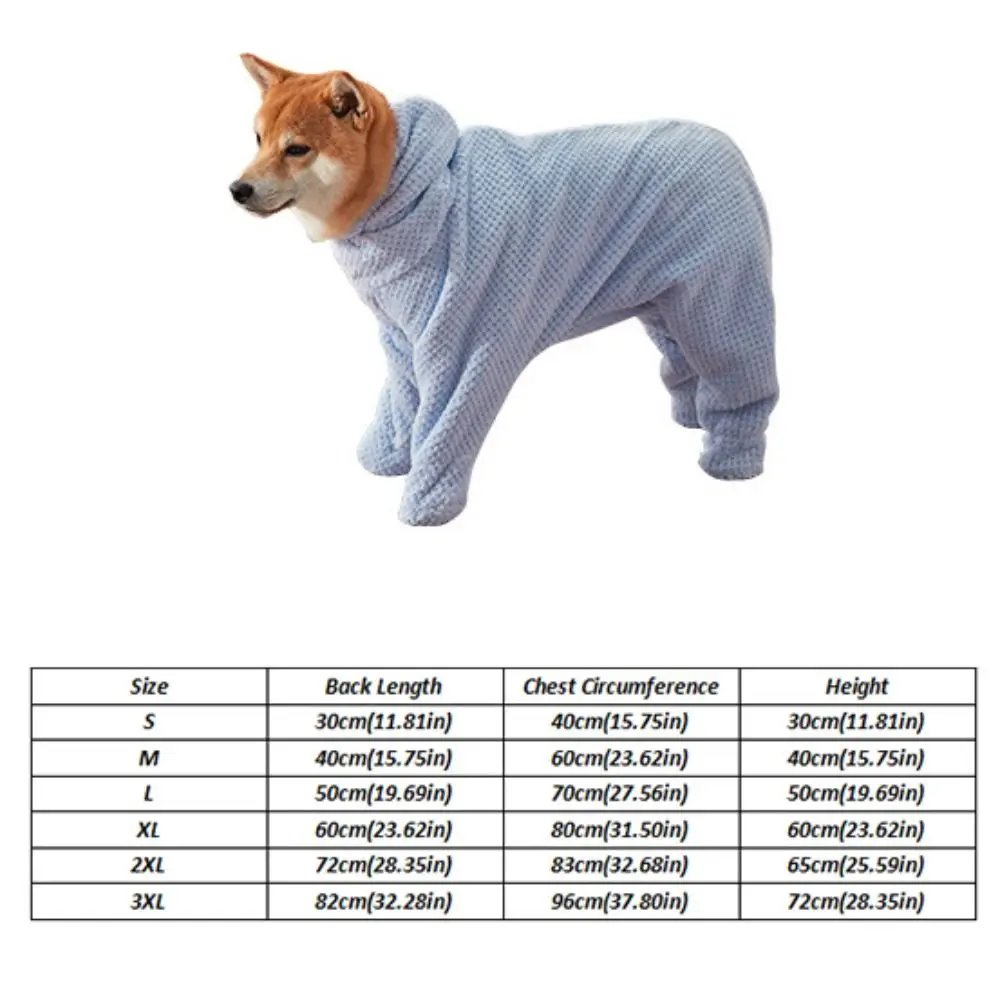 Practical Absorbent Pet Bathing Clothes Quick-Dry Soft Dog Drying Coat Full-Coverage Thickened Pet Bath Towel Winter