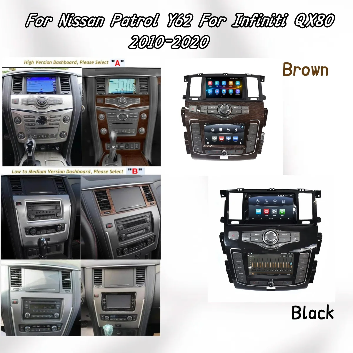 

Android Car Radio Newest Dual Screen Original Car360 Camera For Nissan Patrol Y62 2010-2020 For Infiniti QX80 Multimedia Player