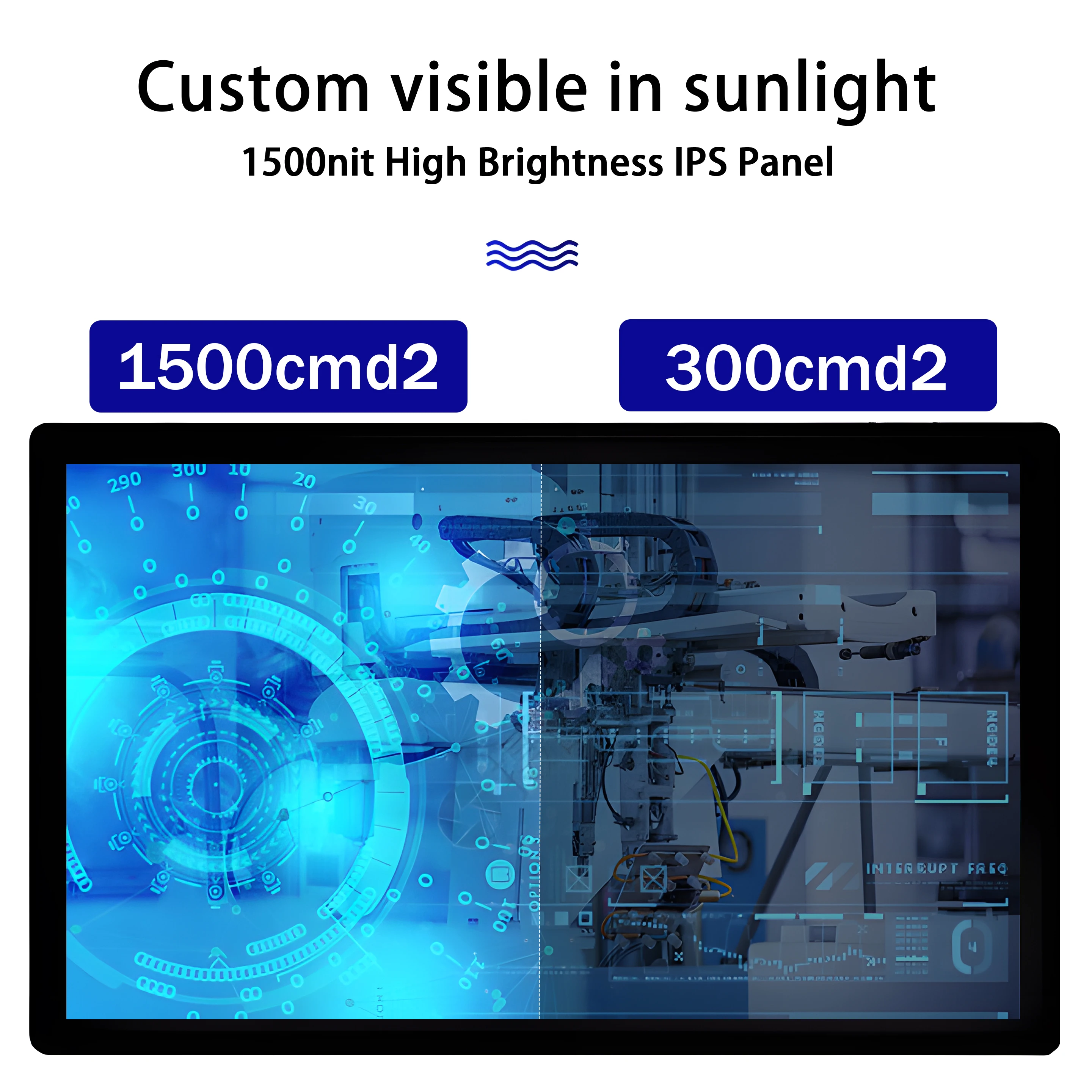 19 24 27 Inch Open Frame Wall Mounted Desktop Outdoor High Brightness Lcd Waterproof Explosion Industrial Touch