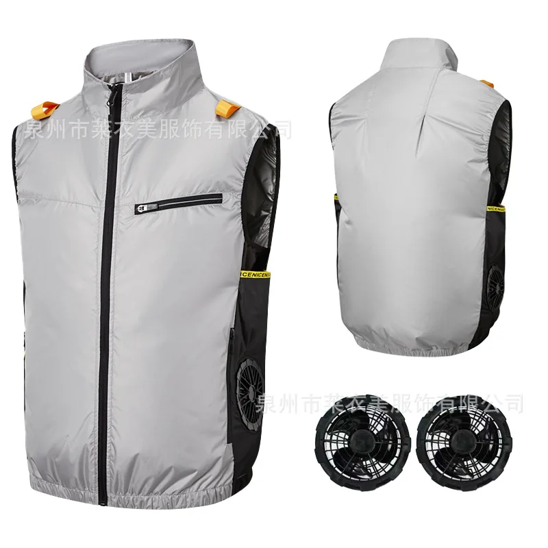 Summer Cooling Fan Workwear Men Air Conditioned Labor Uniform Heat Relief Jacket For Outdoor Construction view 5