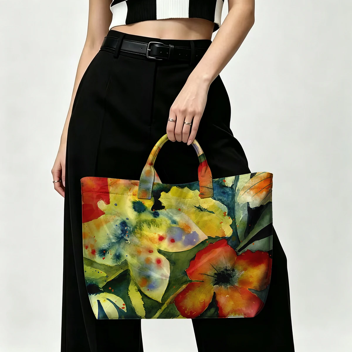 A-Adrianne Songs Album Fashion Bag Transparent PVC Waterproof Handbag Large Capacity Daily Commute Shoulder Tote Mummy Bag