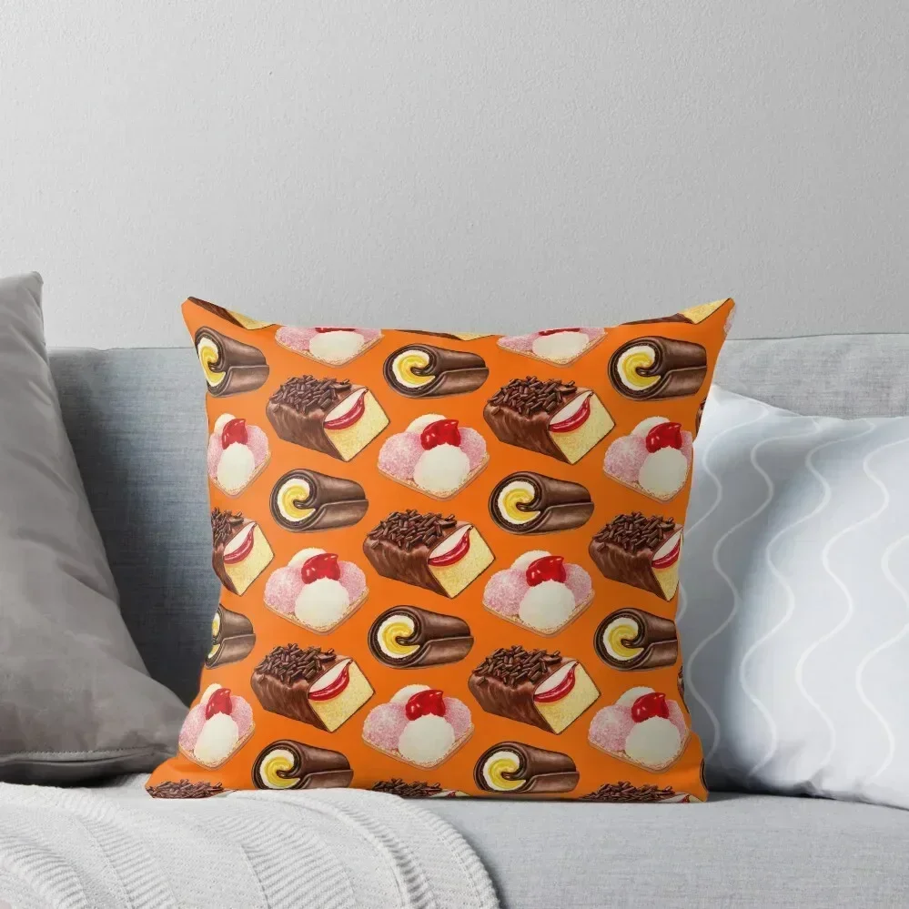 

Mexican Snack Cakes - Orange Throw Pillow luxury covers covers for pillows Decorative Cushions For Living Room pillow